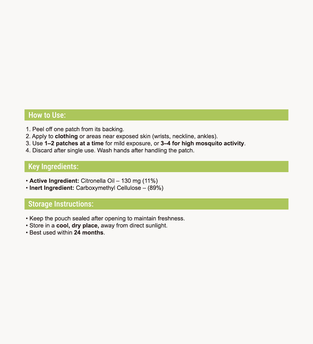 Parches Antimosquitos – Protección Natural Sin Aerosoles